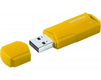 Флэш диск 4 GB USB 2.0 SmartBuy CLUE Yellow с колпачком