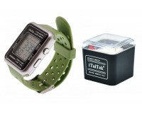 Часы наручные iTaiTek IT-8702 электронные (дата, будильник, секундомер, таймер), (6199)серебро, зеленый