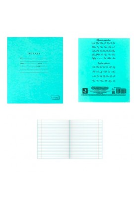 Тетрадь 18 листов ПЗБМ 19889 формат А5, 165х205 мм, офсет 60 г/м2, линия с полями, обложка 80 г/м2(106276)