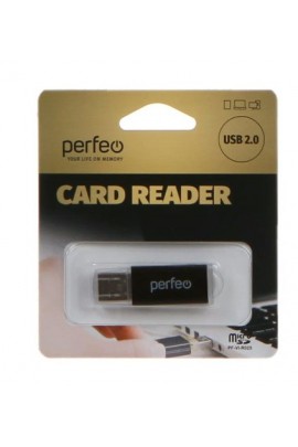 Card Reader Perfeo PF-С3798/PF-VI-R025 microSD внешний Black, блистер