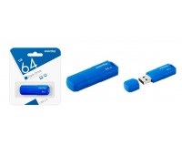 Флэш диск 64 GB USB 2.0 SmartBuy Clue Blue с колпачком