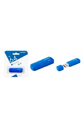 Флэш диск 64 GB USB 2.0 SmartBuy Clue Blue с колпачком