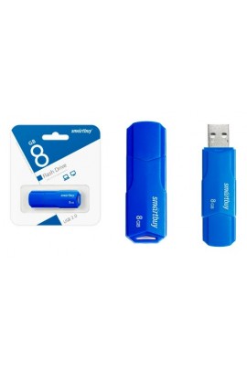 Флэш диск 8 GB USB 2.0 SmartBuy Clue Blue с колпачком