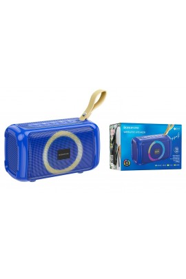 Акустическая система mini MP3 Borofone BR17 Cool 5Вт Bluetooth 5.0, MP3, microSD, USB, AUX 1200 мАч синий