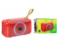 Акустическая система mini MP3 Borofone BR17 Cool 5Вт Bluetooth 5.0, MP3, microSD, USB, AUX 1200 мАч красный