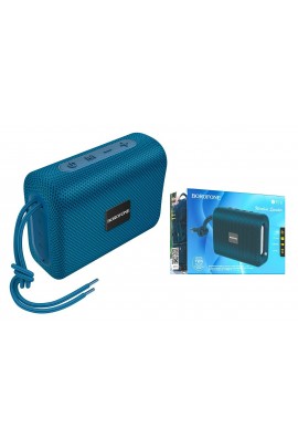 Акустическая система mini MP3 Borofone BR18 Encourage 5Вт Bluetooth 5.1, MP3, microSD, USB, AUX 500 мАч синий