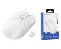 Мышь беспроводная Borofone BG5 USB Optical (800 / 1200 / 1600 dpi) белый, 2 кнопки+кнопка-колесо, коробка