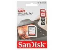 Флэш карта SDXC 64 GB SanDisk Class 10 Ultra UHS-I 120 MB/s