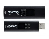Флэш диск 128 GB USB 3.0 SmartBuy Fashion Black выдвижной
