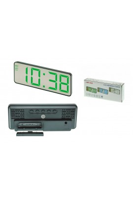 Часы сетевые VST 898-4 зеленые цифры, зеркальный дисплей, без блока питания