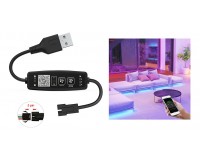 LED контроллер Огонек OG-LDL44 (USB 5В) RGB(1 канал) Bluetooth, 3pin, до 2А, микрофон