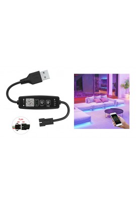 LED контроллер Огонек OG-LDL44 (USB 5В) RGB(1 канал) Bluetooth, 3pin, до 2А, микрофон