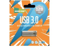 Флэш диск 128 GB USB 3.0 More Choice MF128m металл, серебро