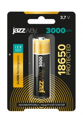 Аккумулятор JaZZway 18650 3000 mAh BL 1 3.7V, с защитой