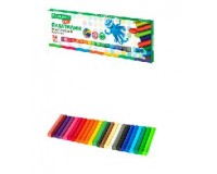 Пластилин BRAUBERG 105874 количество цветов в наборе: 24 цветов масса: 500 г классический, ВЫСШЕЕ КАЧЕСТВО, картонная упаковка