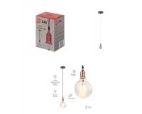 Светильник подвесной Эра PL13 E27 - 4 RG накладной длина 1м. 50Вт (без лампы) коробка, розовое золото
