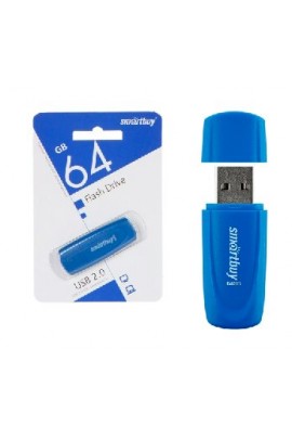 Флэш диск 64 GB USB 2.0 SmartBuy Scout Blue с колпачком