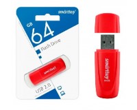Флэш диск 64 GB USB 2.0 SmartBuy Scout Red с колпачком