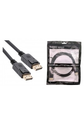 Кабель DisplayPort-DisplayPort Орбита длина 3м, v1.2 пакет черный OT-AVW60