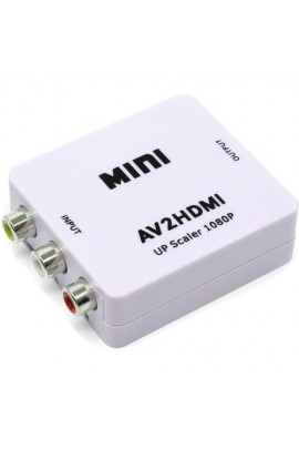 Конвертер - переходник AV2HDMI (гнездо HDMI выход - гнезда 3RCA), белый