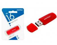 Флэш диск 16 GB USB 2.0 SmartBuy Scout Red с колпачком
