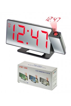 Часы сетевые VST 896-1 красные цифры, зеркальный дисплей, проекция, без блока питания