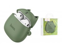 Наушники беспроводные HOCO EW45 Forest Cat вкладыши, Bluetooth V5.3 кейс для хранения и зарядки в комплекте (емкостью 350 мАч) зеленый коробка