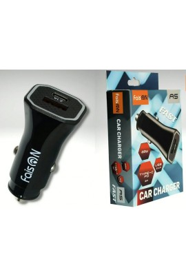 Автомобильное зарядное устройство FaisON A5 FAST 12/24В 1хUSB+1xType-C, Выходной ток: USB-2.1A, Type-C-PD18Вт коробка черный