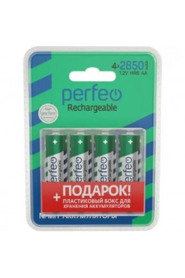 Аккумулятор Perfeo R6 2850 mAh BL 4 + box, 1.2 V, пластик NEW (PF-C3319)