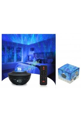 Световая установка Огонек OG-LDS30 лазер+LED, Bluetooth, USB, размеры: 16х16 cм, датчик звука, акустика 8Вт