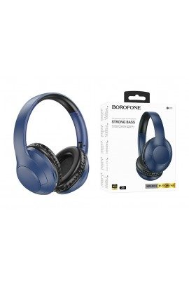 Наушники беспроводные Borofone BO23 Glamour полноразмерные, Bluetooth 5.3, синий коробка