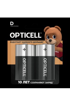 Батарейка Opticell LR20 BL 2
