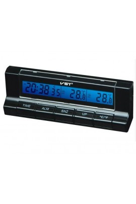Часы автомобильные VST 7037 время, будильник, темпратура внутренняя и наружная, подсветка