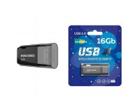 Флэш диск 16 GB USB 2.0 More Choice MF16 черный с колпачком
