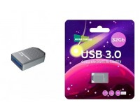 Флэш диск 32 GB USB 3.0 More Choice Mini MF32-2m серебро с колпачком