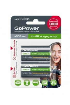 Аккумулятор GoPower R14 4500 mAh BL 2 1.2 V