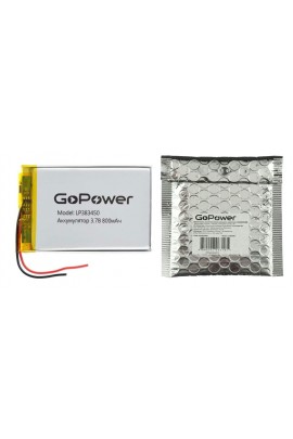 Аккумулятор GoPower - 800 mAh LP383450, Li-Pol