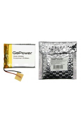 Аккумулятор GoPower - 600 mAh LP443442, Li-Pol