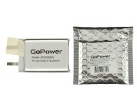 Аккумулятор GoPower - 250 mAh без защиты, LP502030UN, Li-Pol