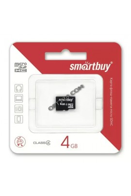 Флэш карта microSDHC 4 GB SmartBuy Class 4 без адаптера