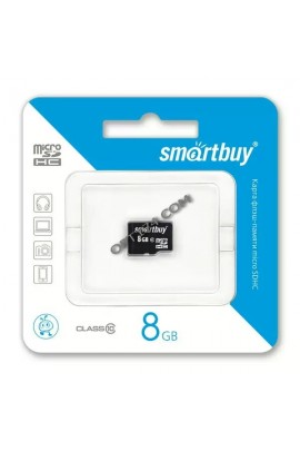 Флэш карта microSDHC 8 GB SmartBuy Class 10 без адаптера