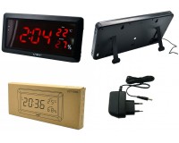 Часы сетевые VST 780S-1 красные цифры, температура, влажность