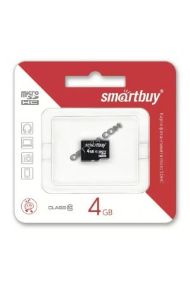 Флэш карта microSDHC 4 GB SmartBuy Class 10 без адаптера