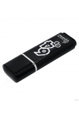 Флэш диск 64 GB USB 2.0 SmartBuy Glossy Black с колпачком