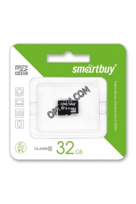 Флэш карта microSDHC 32 GB SmartBuy Class 10 без адаптера