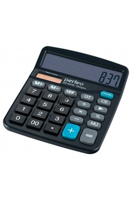 Калькулятор Perfeo PF-3286/837B бухгалтерский, 12 разрядный, размер 14, 9х12х4, 9 см, черный