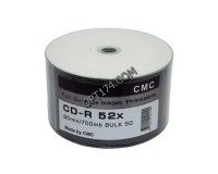 Диск CMC CD-R 80 52x Full inkjet print bulk 50