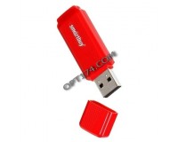 Флэш диск 16 GB USB 2.0 SmartBuy Dock Red с колпачком