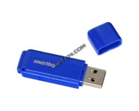 Флэш диск 8 GB USB 2.0 SmartBuy Dock Blue с колпачком