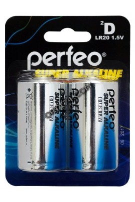 Батарейка Perfeo LR20 BL 2 Super Alkaline NEW (|PF-3641)